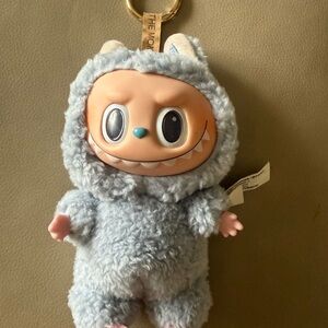 Adorable Blue Plush Monster Key Holder